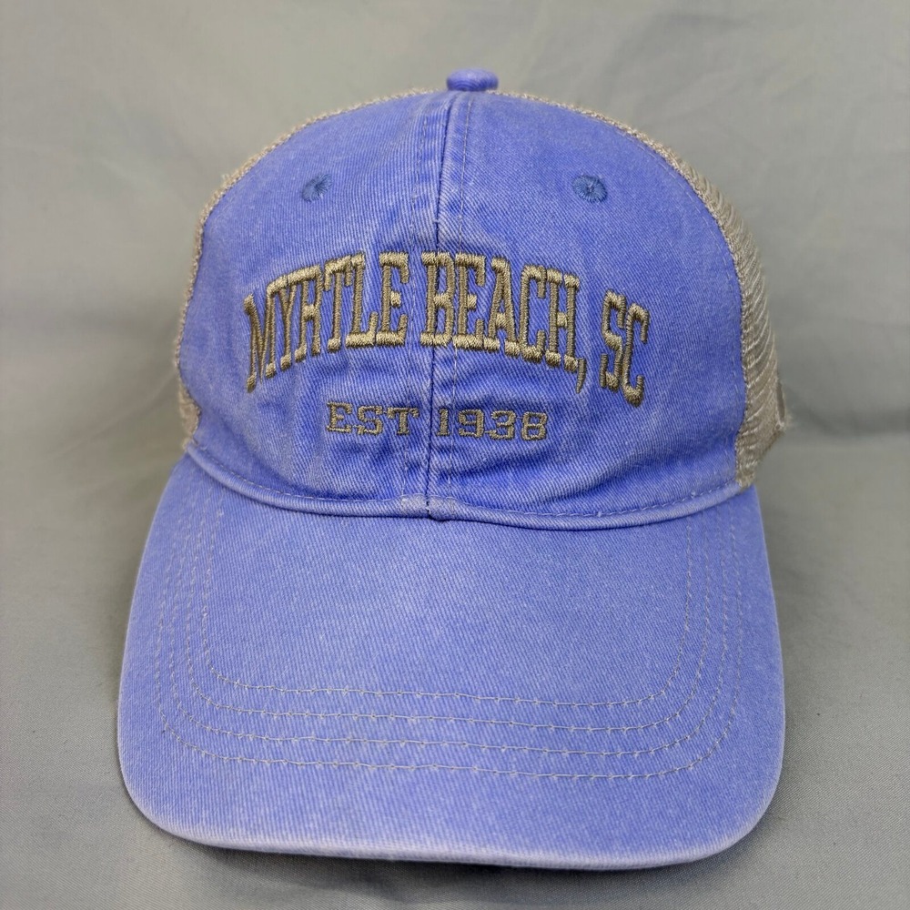 DK Caps Trucker Hat Myrtle Beach SC Unisex OS Purple Mesh Snapback Souvenir